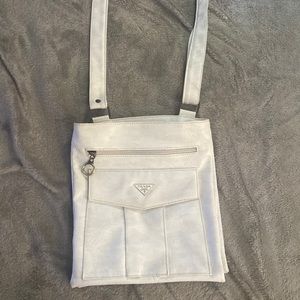 Prada Milano Bag Shoulder or BodyCross bag white logo